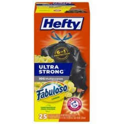 Hefty Fabuloso Lemon Trash Bags - 25 CT 6 Pack