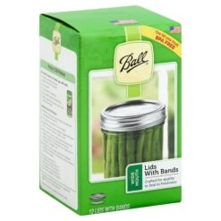 Ball Wide Mouth Lids With Bands - 12 CT 12 Pack