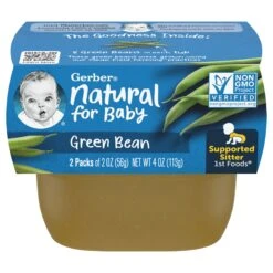 Gerber Green Beans Baby Food - 4 OZ 8 Pack