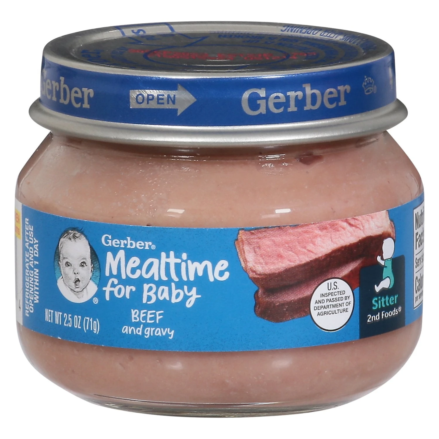 Gerber Beef & Beef Gravy Baby Food - 2.5 OZ 10 Pack 3 Gerber Beef & Beef Gravy Baby Food - 2.5 OZ 10 Pack