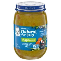 Gerber Veggies & Rice Baby Food - 6 OZ 12 Pack