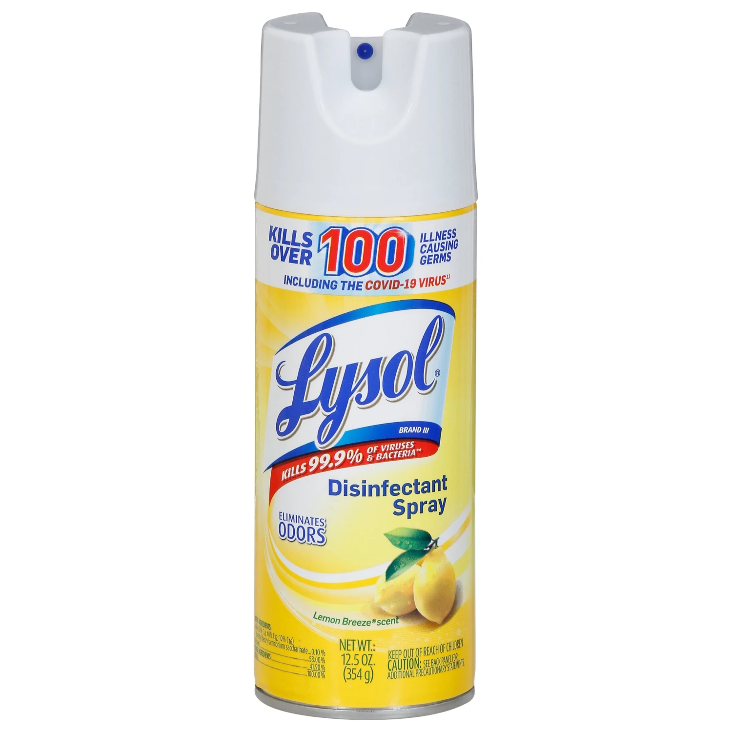 Lysol Lemon Breeze Disinfectant Spray - 12.5 OZ 12 Pack 3 Lysol Lemon Breeze Disinfectant Spray - 12.5 OZ 12 Pack