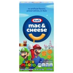 Kraft Mac N Cheese With Super Mario Power-Up Pasta Shapes - 5.5 OZ 12 Pack