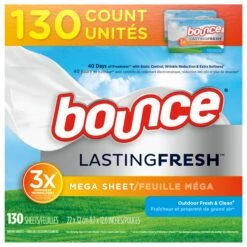 Bounce Outdoor Fresh & Clean Dryer Sheets - 130 CT 3 Pack
