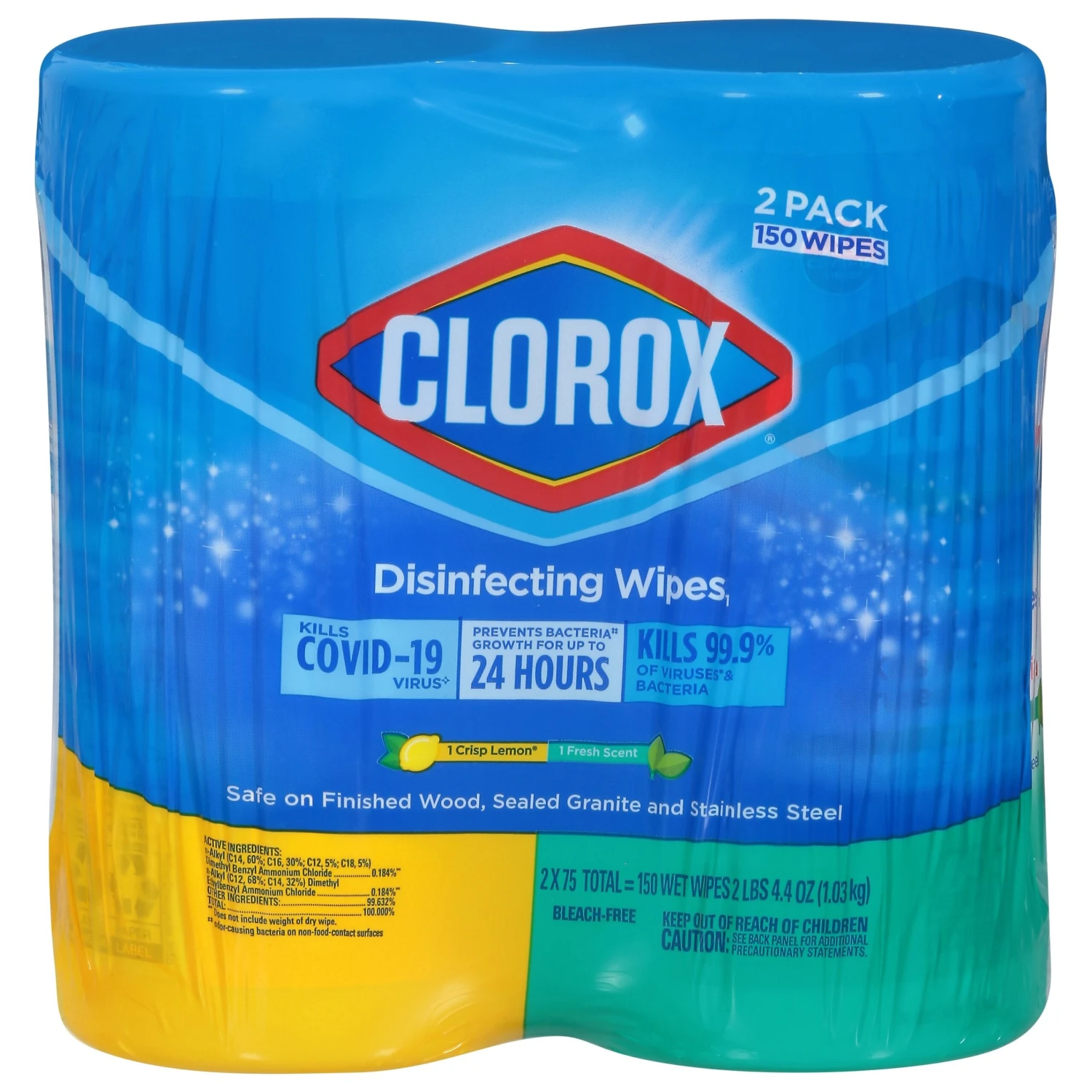 Clorox Lemon & Fresh Disinfecting Wipes - 150 CT 6 Pack 3 Clorox Lemon & Fresh Disinfecting Wipes - 150 CT 6 Pack