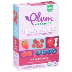 Plum Organics Teensy Berry Mixed Berry Fruits Snacks - 1.75 OZ 8 Pack