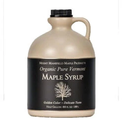 Mount Mansfield Maple Products Pure Organic VermontMaple Syrup - Grade A Golden Delicate - 0.5 GAL 6 Pack