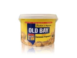 Fisher's Popcorn Of Delaware Small Tub OLD BAY Caramel Popcorn - 11 OZ 24 Pack