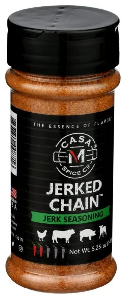 Casa M Spice Co Jerked Chain Jerk Seasoning - Plastic Shaker - 5.25 OZ 6 Pack