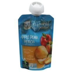 Gerber Natural For Toddler Toddler (12+ Months) Apple Pear Peach With Vitamin C 3.5 Oz - 12 Pack