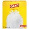 Glad Quick-Tie Tall Kitchen White Bags - 68 CT 4 Pack -Stockup Express Deals 1258722435