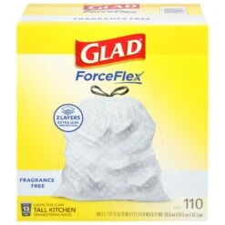Glad Force Flex Drawstring Tall Kitchen Bags- 110.0 CT 3 Pack