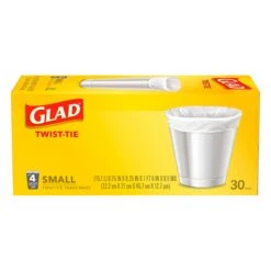Glad Small Twist-Tie Trash Bags - 30 CT 6 Pack