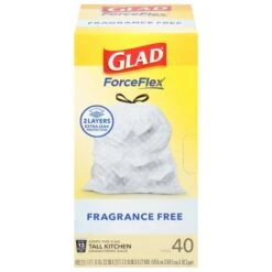 Glad Tall Kitchen Force Flex Drawstring Bags - 40.0 CT 6 Pack