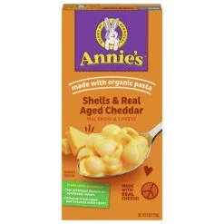 Annie's Homegrown Pasta Shells And Real Aged Cheddar - 6.0 OZ 12 Pack