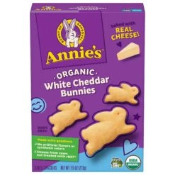 Annie's Homegrown Crackers Bunnies White Cheddar - 7.5 OZ 12 Pack