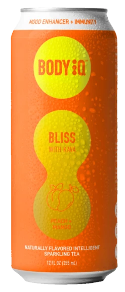 Body IQ Bliss Sparkling RTD Tea - Peach Mango - 12 FL OZ 12 Pack