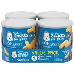 Gerber Graduates Lil Crunchies Cheddar & Vegetable - 5.92 OZ 2 Pack