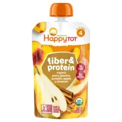 Happy Tot Organic Stage 4 Fiber And Protein Veggie Blend - 4 OZ 16 Pack