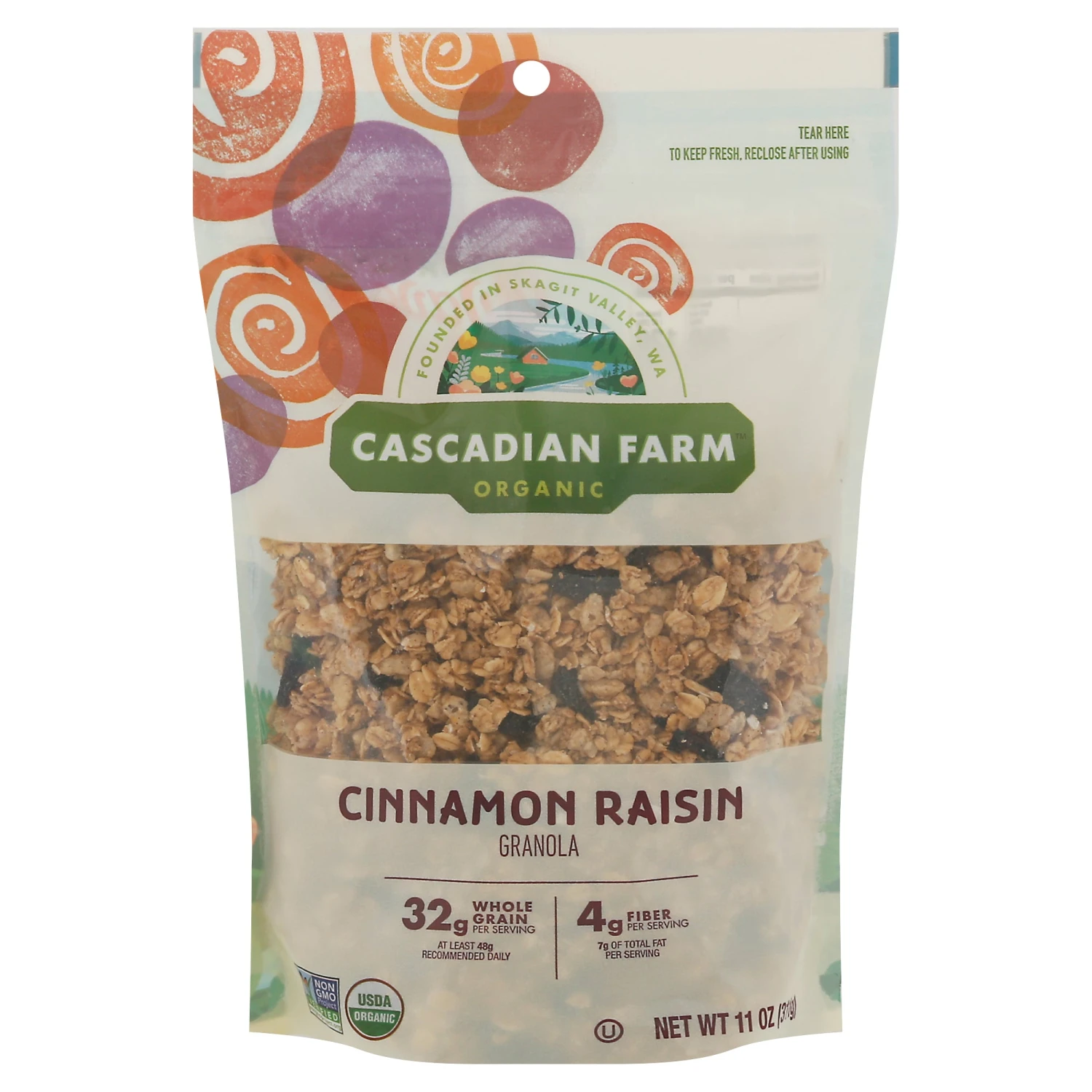 Cascadian Farm Organic Cinnamon Raisin Cereal - 11 OZ 4 Pack 3 Cascadian Farm Organic Cinnamon Raisin Cereal - 11 OZ 4 Pack