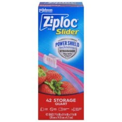 Ziploc Quart Storage Slider Bags - 42 CT 9 Pack