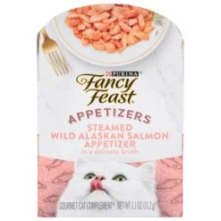 Fancy Feast Appetizers Wild Alaskan Salmon Gourmet Cat Complement 1.1 Oz - 10 Pack