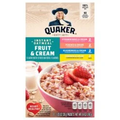 Quaker Instant Oatmeal Fruit & Cream - 8.4 OZ 12 Pack