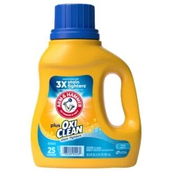 Arm & Hammer Plus OxiClean Fresh Scent, 25 Loads Liquid Laundry Detergent, 32.5 Fl Oz - 32.5 FZ 8 Pack