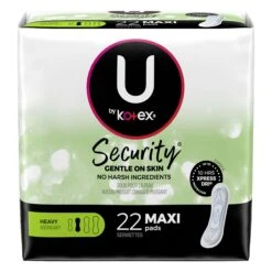 U By Kotex Long Super Maxi Pads - 22 CT 8 Pack