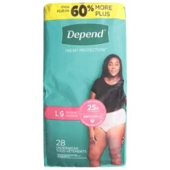 Depend Fresh Protection Maximum Underwear L 28 Ea - 28 CT 2 Pack