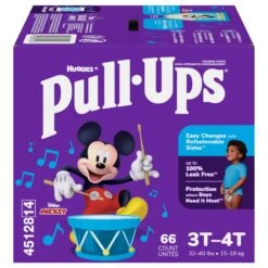 Pull-Ups Boys' Potty Training Pants, 3T-4T (32-40 Lbs), 66 Count - 66 CT 1 Pack