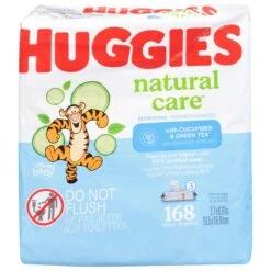 Huggies Natural Care Refreshing Baby Wipes, Scented, 3 Flip-Top Packs (168 Wipes Total) - 168 CT 3 Pack