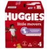 Huggies Little Movers Baby Diapers, Size 4, 66 Ct - 66 CT 1 Pack -Stockup Express Deals 3600053588