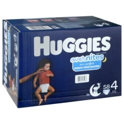 Huggies Overnites 4 (22-37 Lb) Disney Baby Diapers 58 Diapers - 58 CT 1 Pack