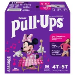 Pull-Ups Girls' Potty Training Pants, 4T-5T (38-50 Lbs), 56 Count - 56 CT 1 Pack