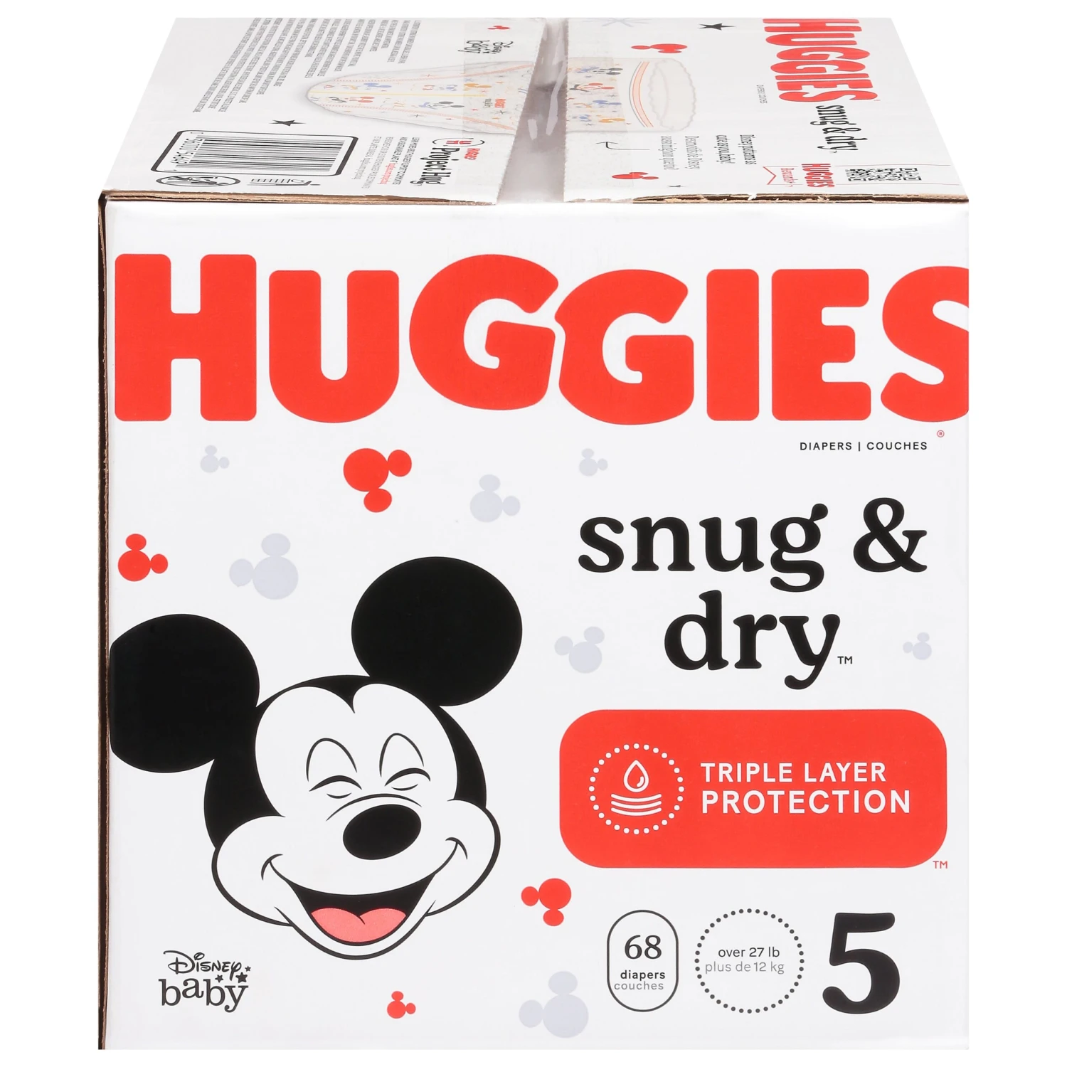 Huggies Snug & Dry 5 (Over 27 Lb) Disney Baby Diapers Size 5 68 Ea - 68 CT 1 Pack 3 Huggies Snug & Dry 5 (Over 27 Lb) Disney Baby Diapers Size 5 68 Ea - 68 CT 1 Pack