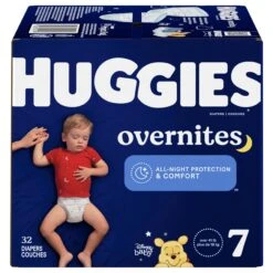 Huggies Overnites Nighttime Baby Diapers, Size 7 (41+ Lbs), 32 Ct - 32 CT 1 Pack