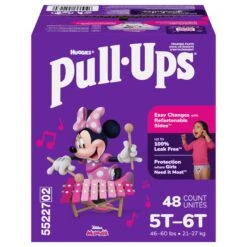 Pull-Ups Girls' Potty Training Pants, 5T-6T (50+ Lbs), 48 Count- 48 CT 1 Pack