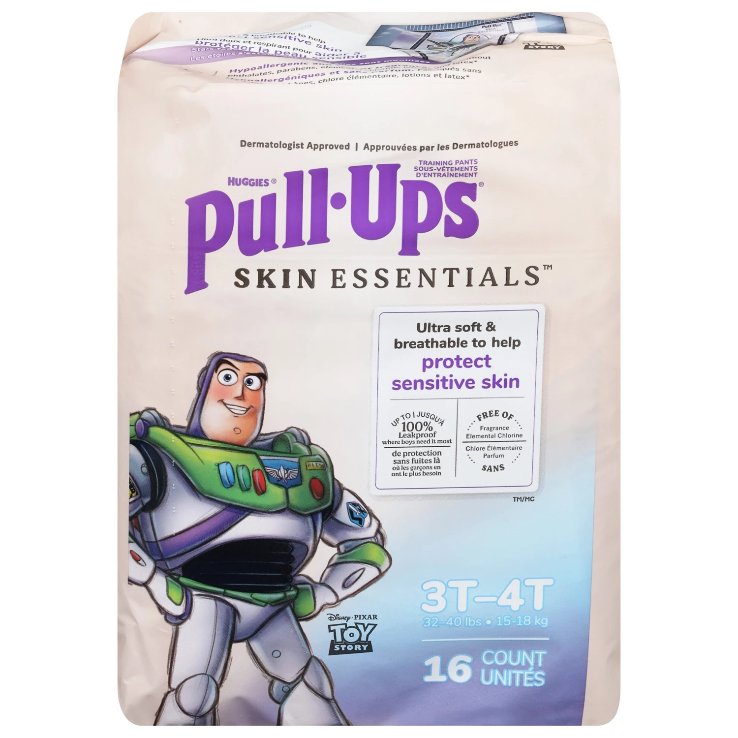 Pull-Ups Skin Essentials Disney Pixar Toy Story Training Pants 3T-4T (32-40 Lbs) 16 Ea - 16 CT 4 Pack 3 Pull-Ups Skin Essentials Disney Pixar Toy Story Training Pants 3T-4T (32-40 Lbs) 16 Ea - 16 CT 4 Pack