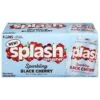 Splash Black Cherry Sparkling Water Beverage 8 - 12 Fl Oz Cans - 3 Pack