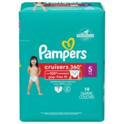 Pampers Cruisers 360 Diapers Size 5 19 Count - 19 CT 4 Pack