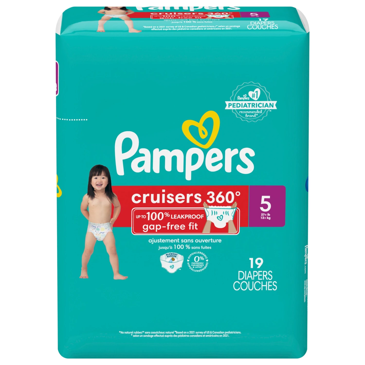 Pampers Cruisers 360 Diapers Size 5 19 Count - 19 CT 4 Pack 3 Pampers Cruisers 360 Diapers Size 5 19 Count - 19 CT 4 Pack