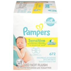 Pampers Sensitive Fragrance Free Wipes 8 Ea - 672 CT 1 Pack