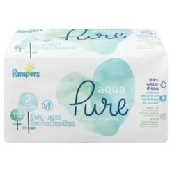 Pampers 2 Packs Aqua Pure Wipes 2 Ea - 112 CT 4 Pack