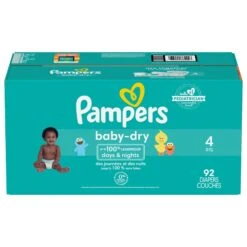 Pampers Diapers Baby Dry Size 4 - 92 Diapers