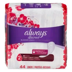 Always Discreet Very Light Long Liners - 44 CT 3 Pack