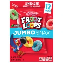 Kellogg's Froot Loops Jumbo Snax - 5.4 OZ 4 Pack