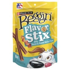 Beggin’ Flavor Stix With Bacon And Peanut Butter Flavor Dog Treats - 6.0 OZ 6 Pack