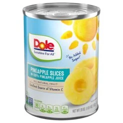 Dole Pineapple Slices In 100% Juice - 20 OZ 12 Pack