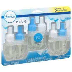 Febreze Plug Linen & Sky Scented Oil Refill 3-26 Ml Bottles - 6 Pack